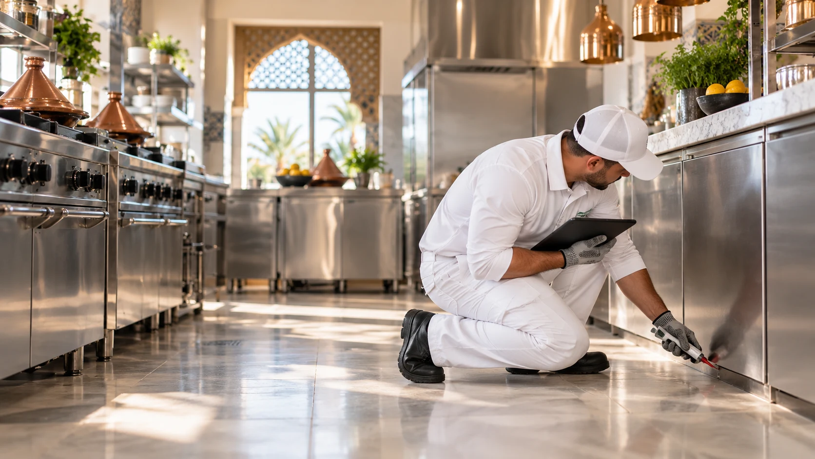 Diagnostic d’un espace de restauration par un technicien Tamounte Service